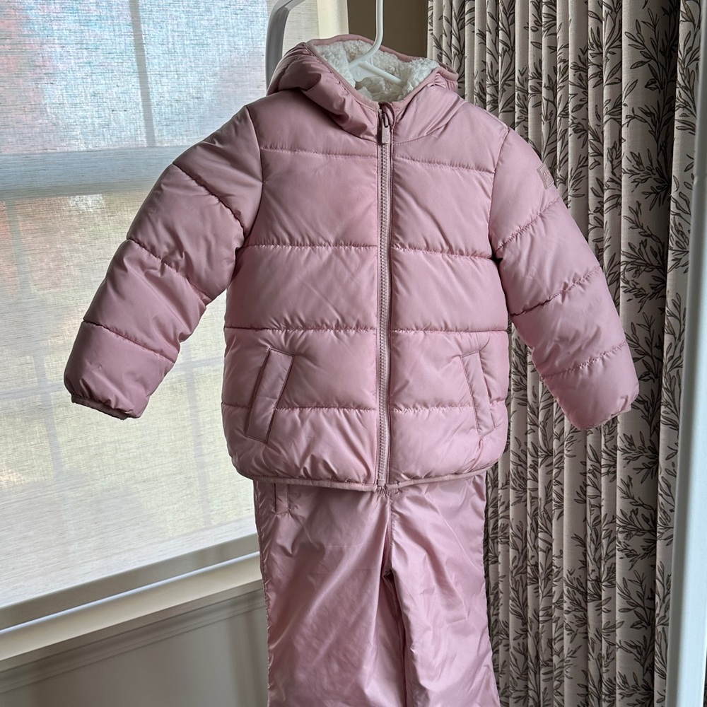 GAP Pink Kids Puffer Jacket & Coat Set